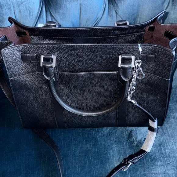 Michael Kors Black Studded Tote - Picture 4 of 6